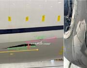 Damage to United 767
