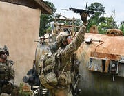 soldier operating drones