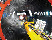 Boeing 787 Dreamliner fuselage forward section under construction