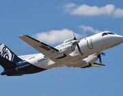 Hybrid-powered Saab 340 flying