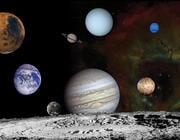composite concept art of solar system