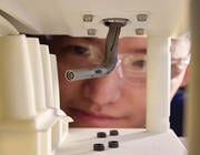 person looking into AI-enabled Blade Inspection Tool