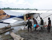 Samaritan Aviation amphibious floatplane operating as an emergency medical transport 