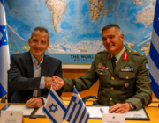 Director General of the Israel Ministry of Defense, Maj. Gen. Amir Baram (left) and Greek General Director of the General Directorate for Defence Investments and Armaments Maj. Gne. Ioannis Bouras (right).