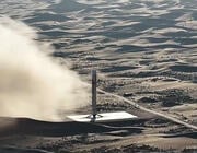 rocket launch in the desert