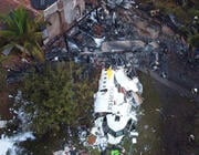 wreckage of Voepass Flight 2283 ATR 72