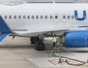 United aircraft on tarmac