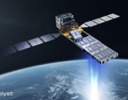 Katalyst Caption: Artist concept of Katalyst Space's power-beaming from space demonstrator. 