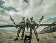 Soldiers with drone