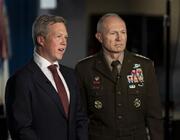 Army Secretary Dan Driscoll, left, and former Chief of Staff Gen. Randy George in June 2025. 