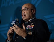 Caption: Lt. Gen. David N. Miller, Jr., Deputy Chief of Space Operations, Strategy, Plans, Programs and Requirements, speaks Sept. 14, 2026, at the Air & Space Forces Association's Air, Space and Cyber Conference in National Harbor, Maryland. Credit: Air & Space Forces Association