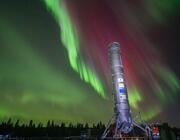 northern lights at swedish esrange space facility