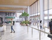 concept art of people at Washington Manassas Airport check-in