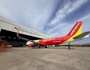 vietjet air aircraft at sepang aircraft engineering hangar