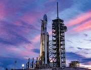 SpaceX Falcon Heavy rocket on launchpad