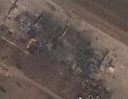 satellite image of Ukraine wreckage