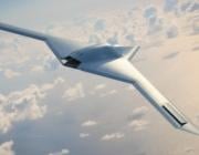 concept image of the rq-180 flying above clouds