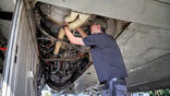 technician working on aircraft