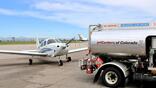 A UL94 refueler supplies unleaded fuel at Centennial Airport.