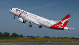 Qantas aircraft taking off