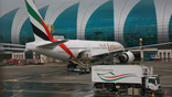 Emirates plane at DXB airport