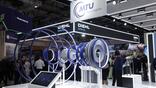 MTU jet engine stands on display at the 2024 ILA Berlin Air Show