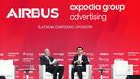 Routes editor-in-chief David Casey speaks with Cathay Group CEO Ronald Lam at Routes World in Hong Kong.