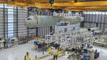 Airbus A320 aircraft on the final assembly line
