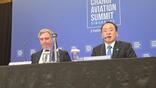 ICAO Council President Toshiyuki Onuma (right) at the Changi Aviation Summit.