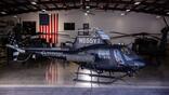 davenport aviation chopper in a hangar