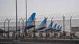 parked flydubai planes