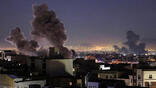 Tehran smoke plumes