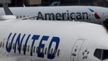American Airlines and United Airlines aircraft