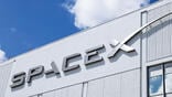 SpaceX logo on headquarters